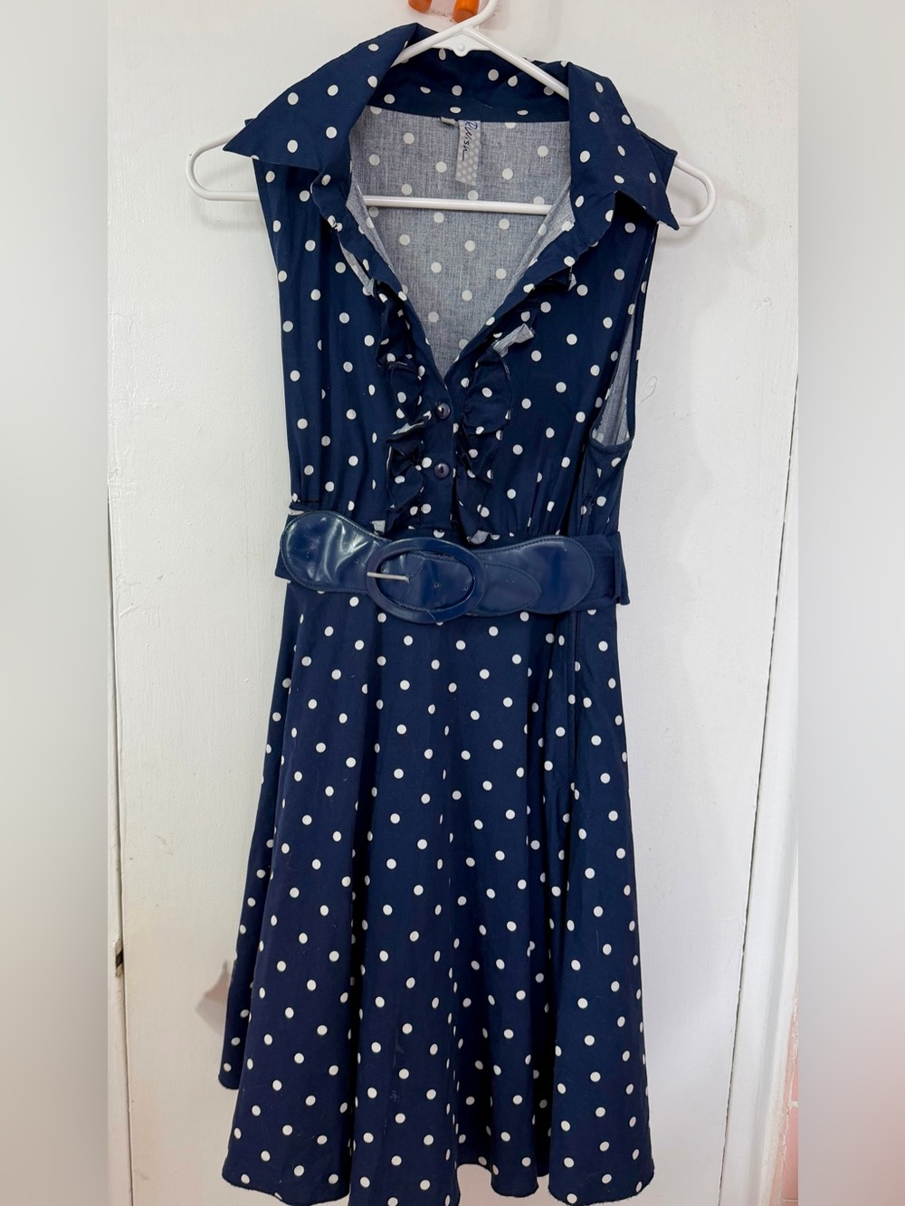 Vintage Pinup Polka Dot Dress - Picture 3 of 7